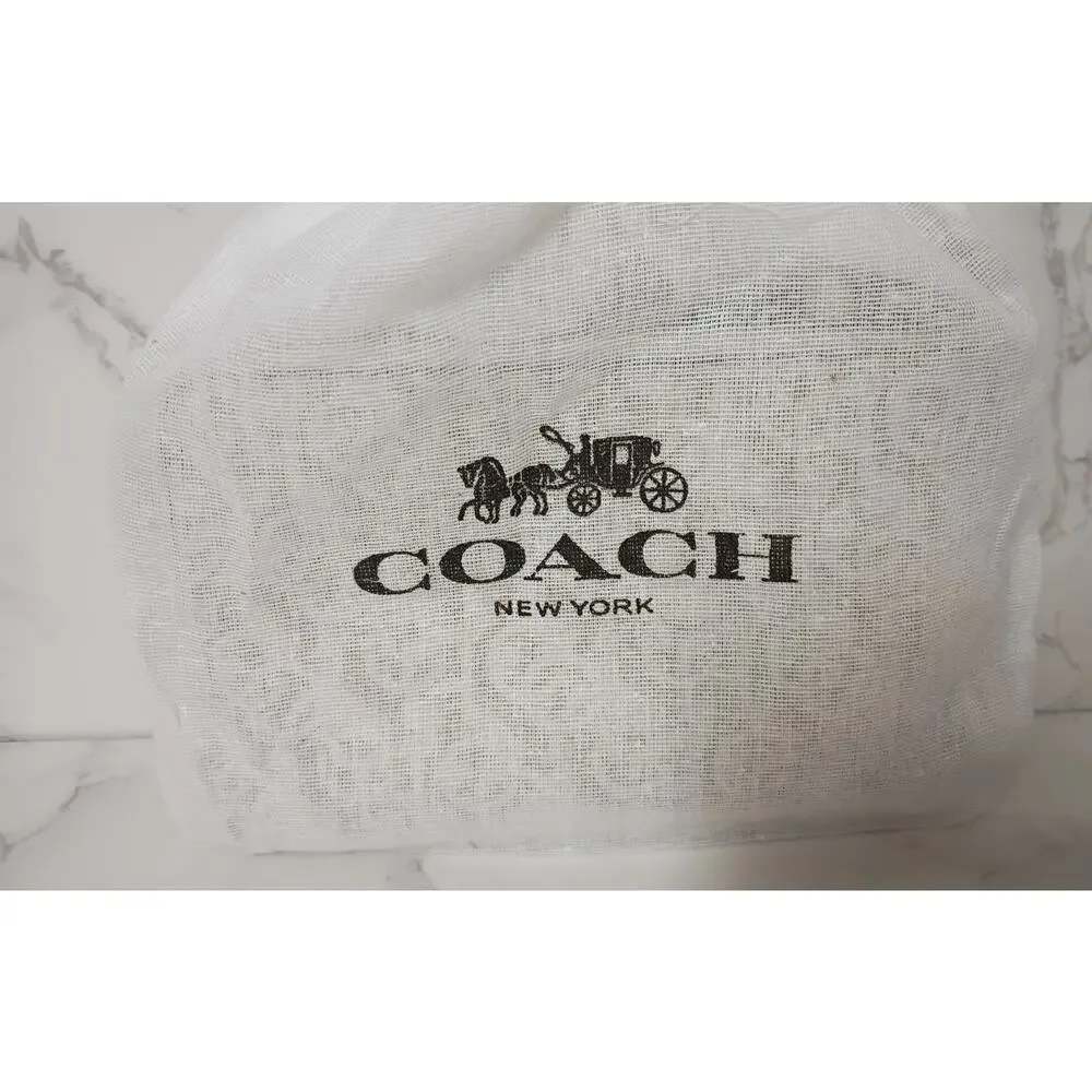 COACH Chalk Tan Monogram Print Corner Zip Wristlet - NWT